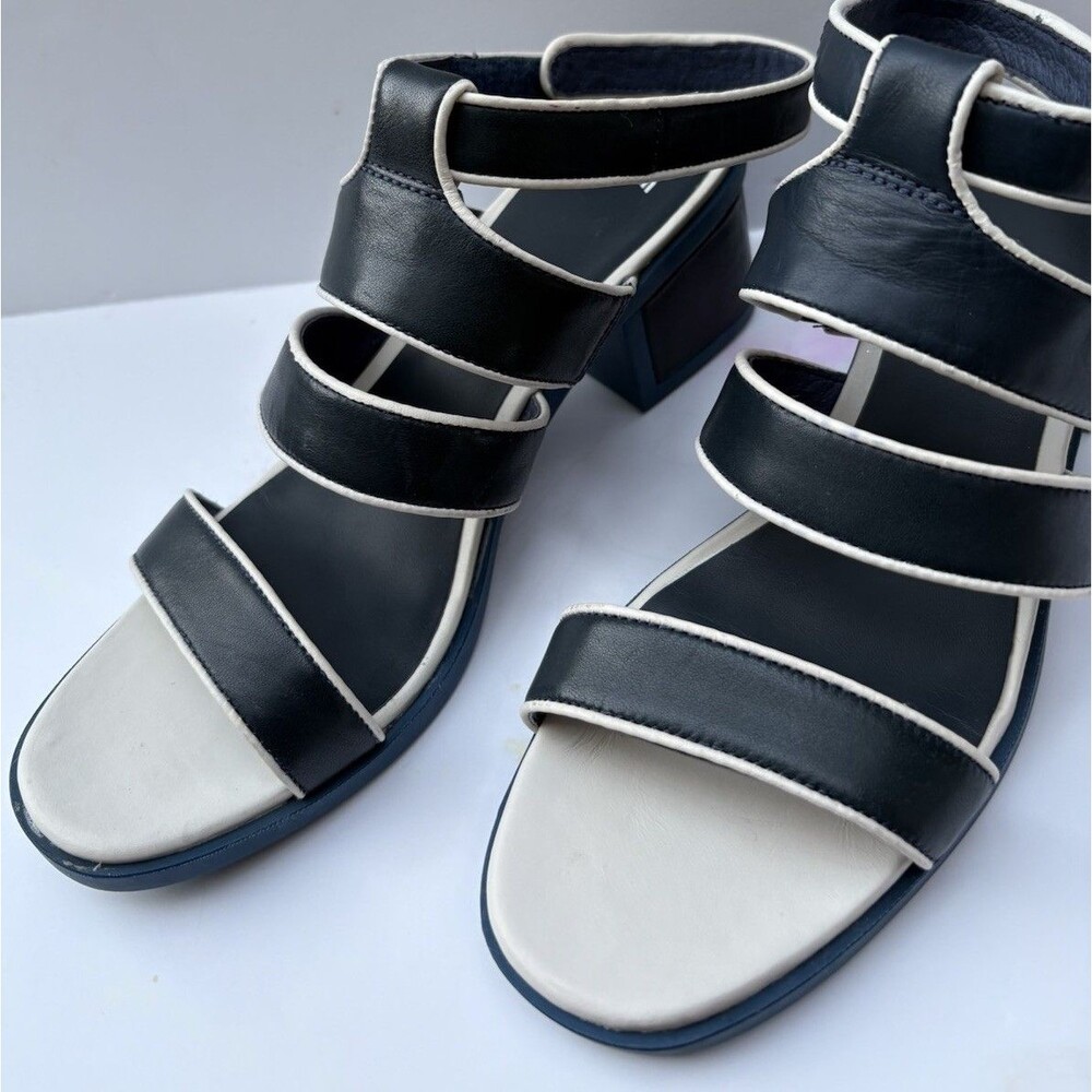Camper Women Block Heel Ankle Strap Open Toe Women Sandals Leather Sise 39/ 8.5